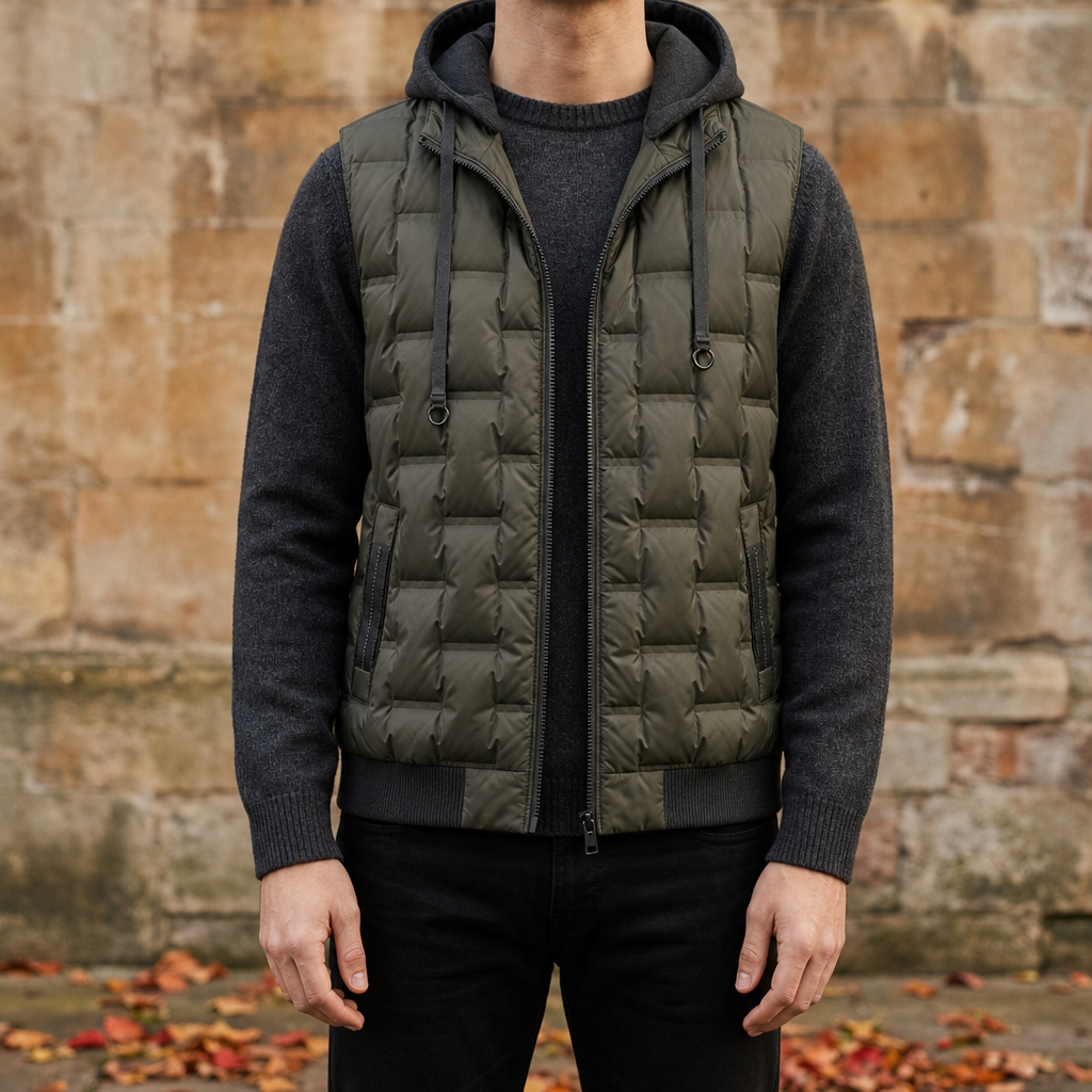 Paxos Hooded Quilted Puffer Vest