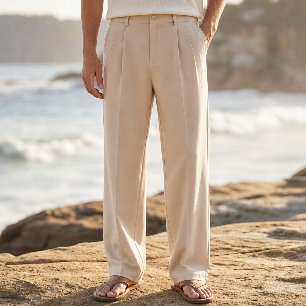 Marbella Pleated Wide Leg Trousers
