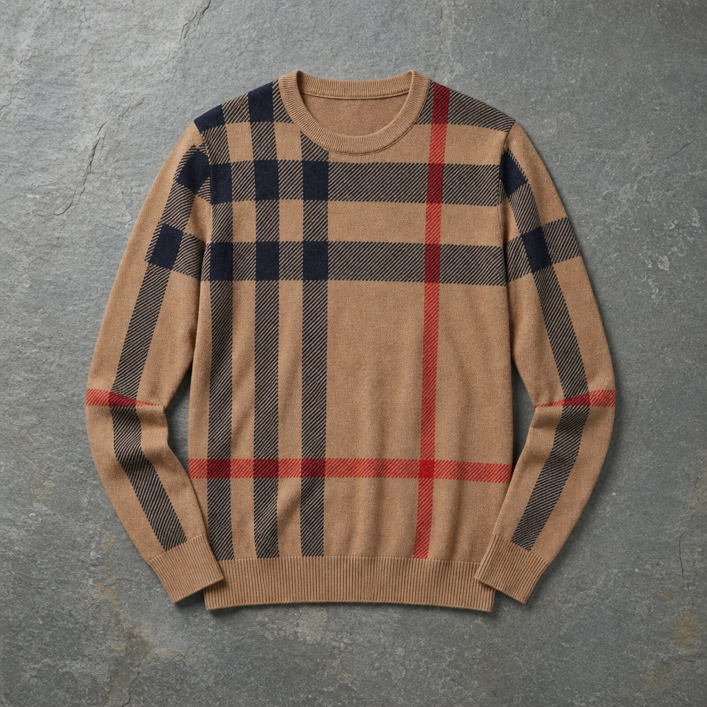 Cadaques Plaid Knit Sweater