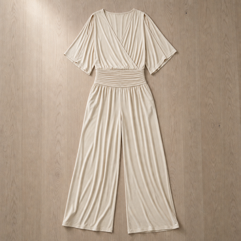 Maratea Wrap Front Wide-Leg Jumpsuit