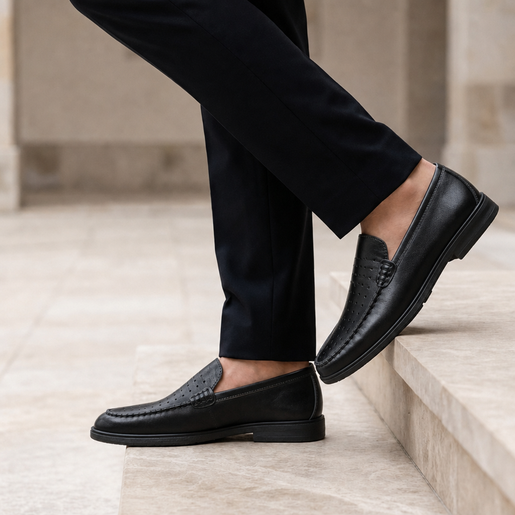 Soller Perforated Leather Loafers