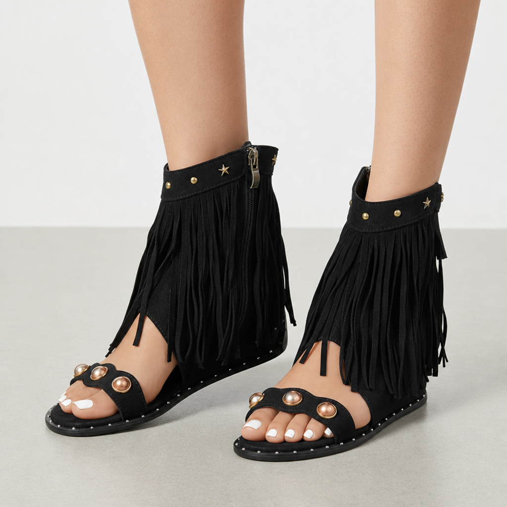 Alberobello Fringe Boho Sandals