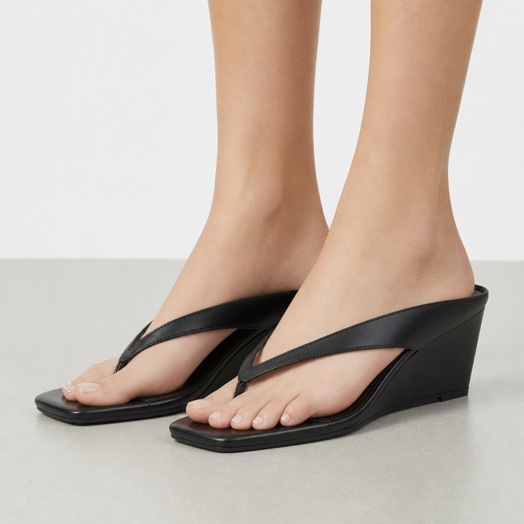 Oviedo Square Toe Wedge Sandals