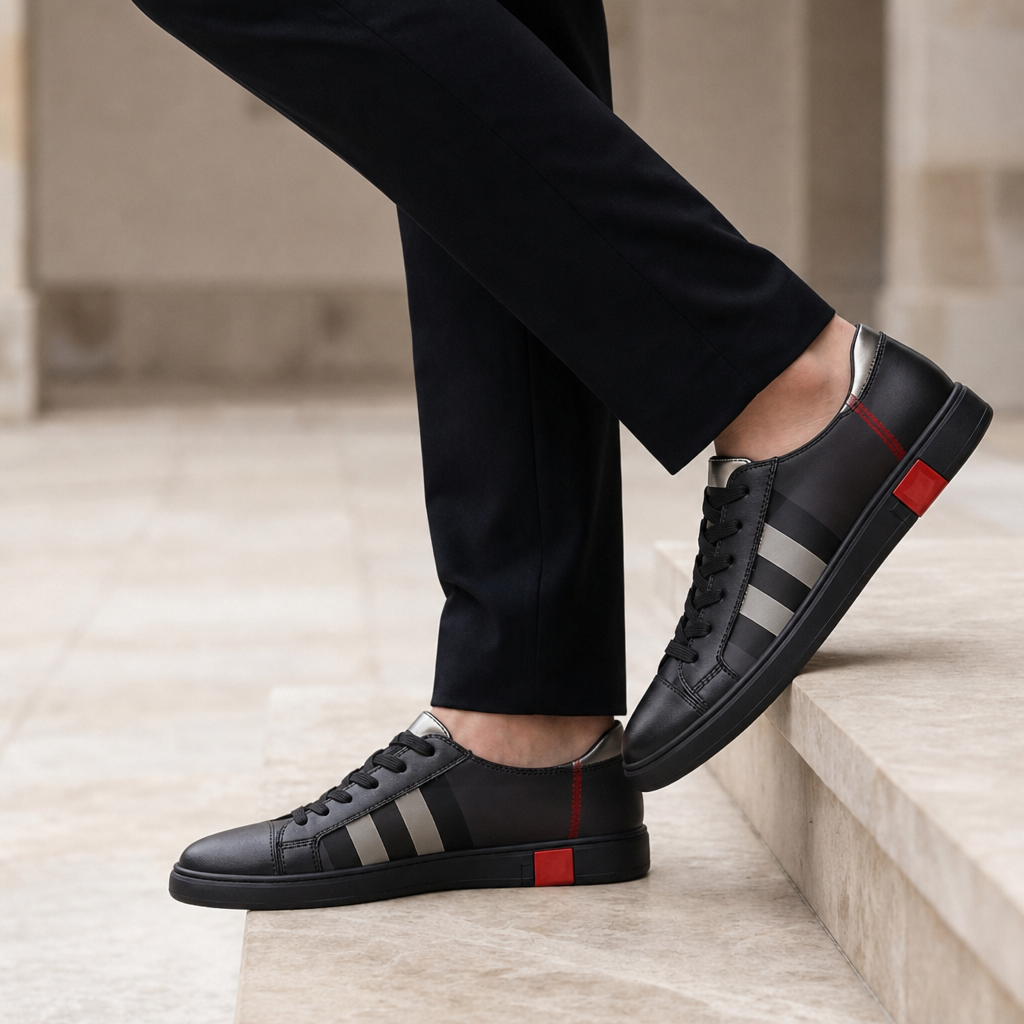 Modica Plaid Stripe Sneakers