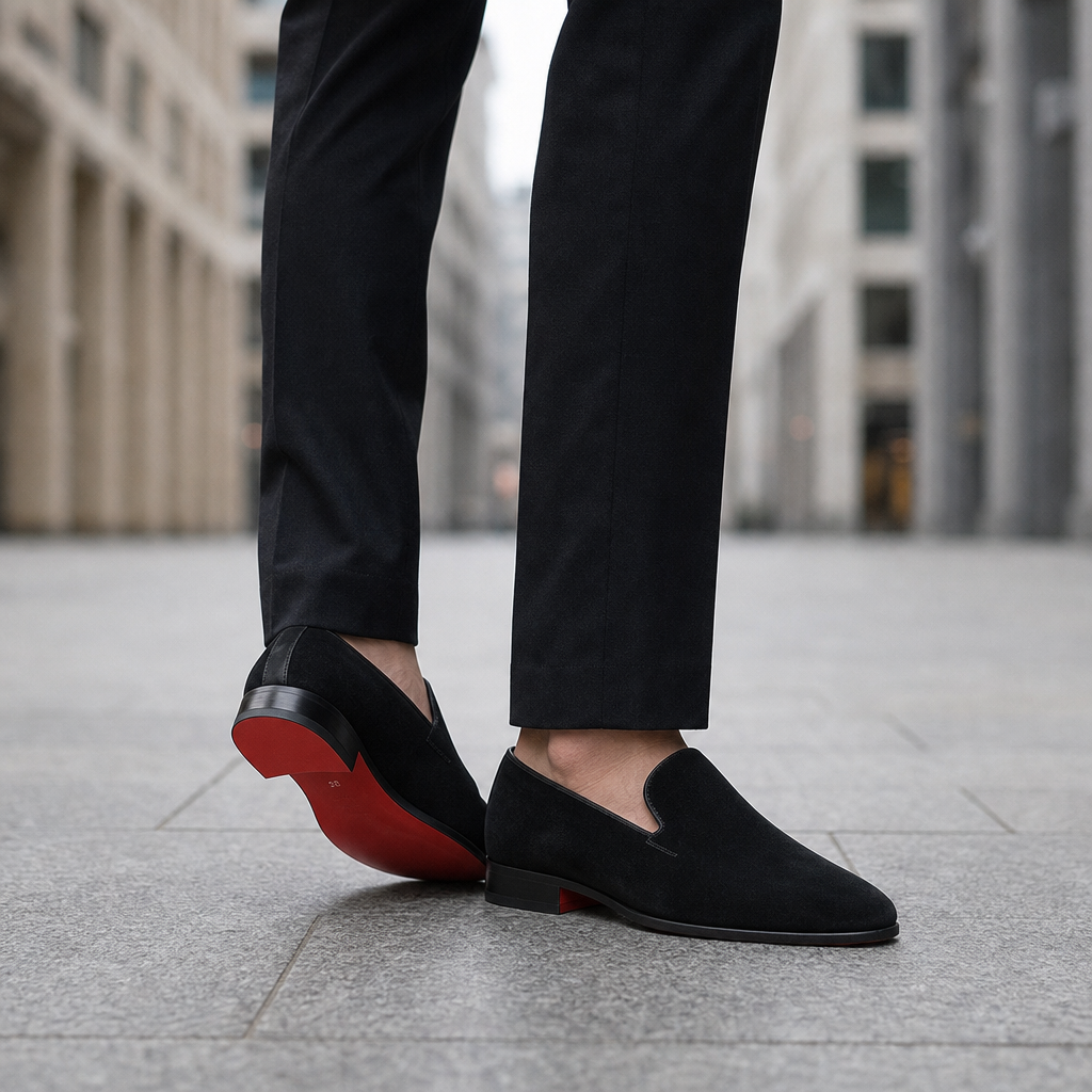 Mykonos Red Sole Suede Loafers