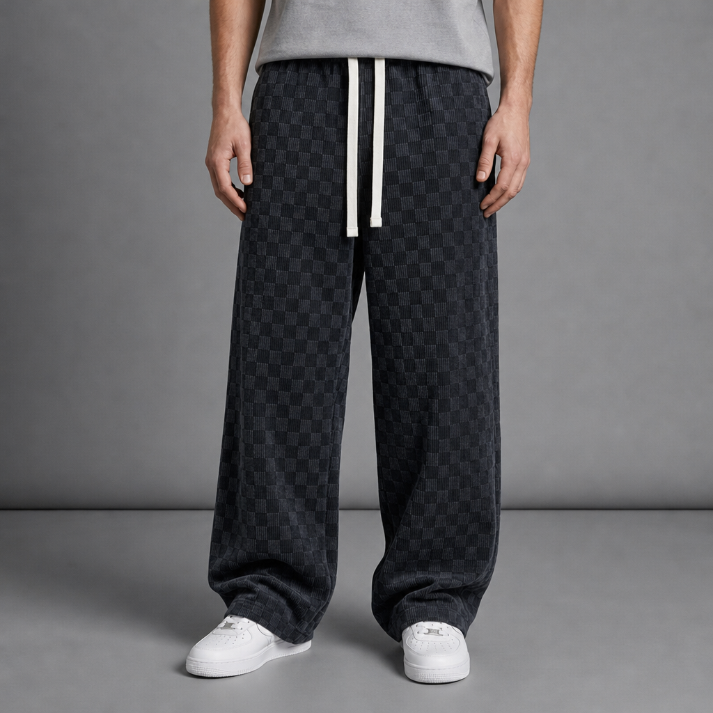 Estoril Checkered Corduroy Sweatpants