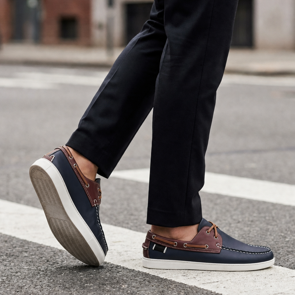 Thassos Two-Tone Boat Shoes