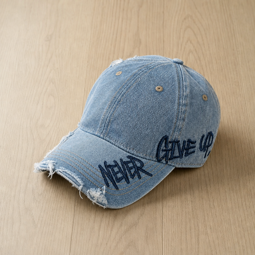 Siracusa Distressed Denim Cap