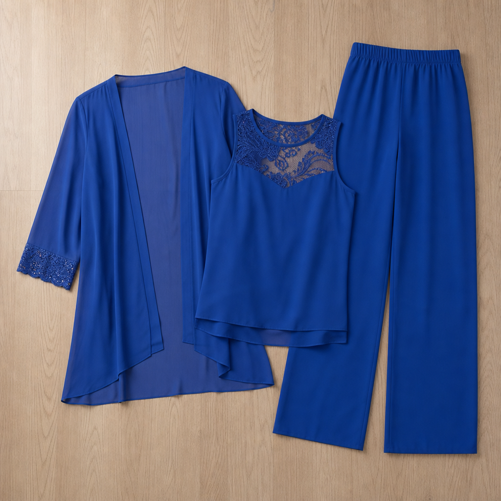 Poros Chiffon Three-Piece Suit