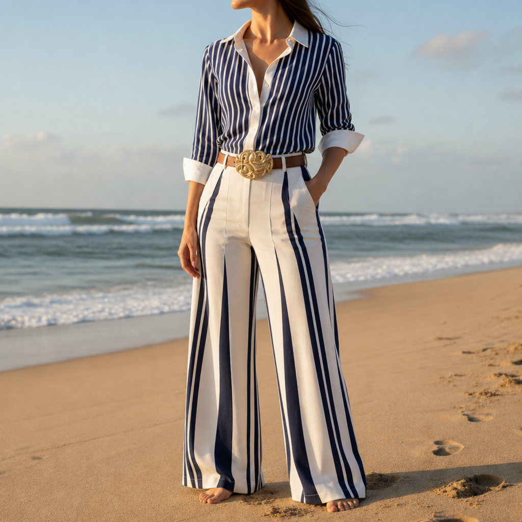 Maratea Striped Shirt Co-Ord Set