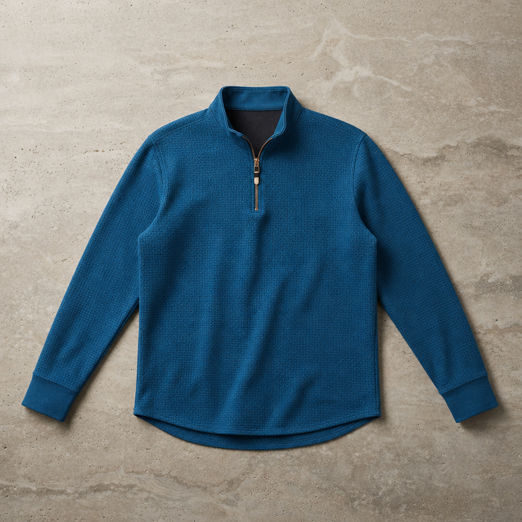 Chios Textured Quarter-Zip Pullover
