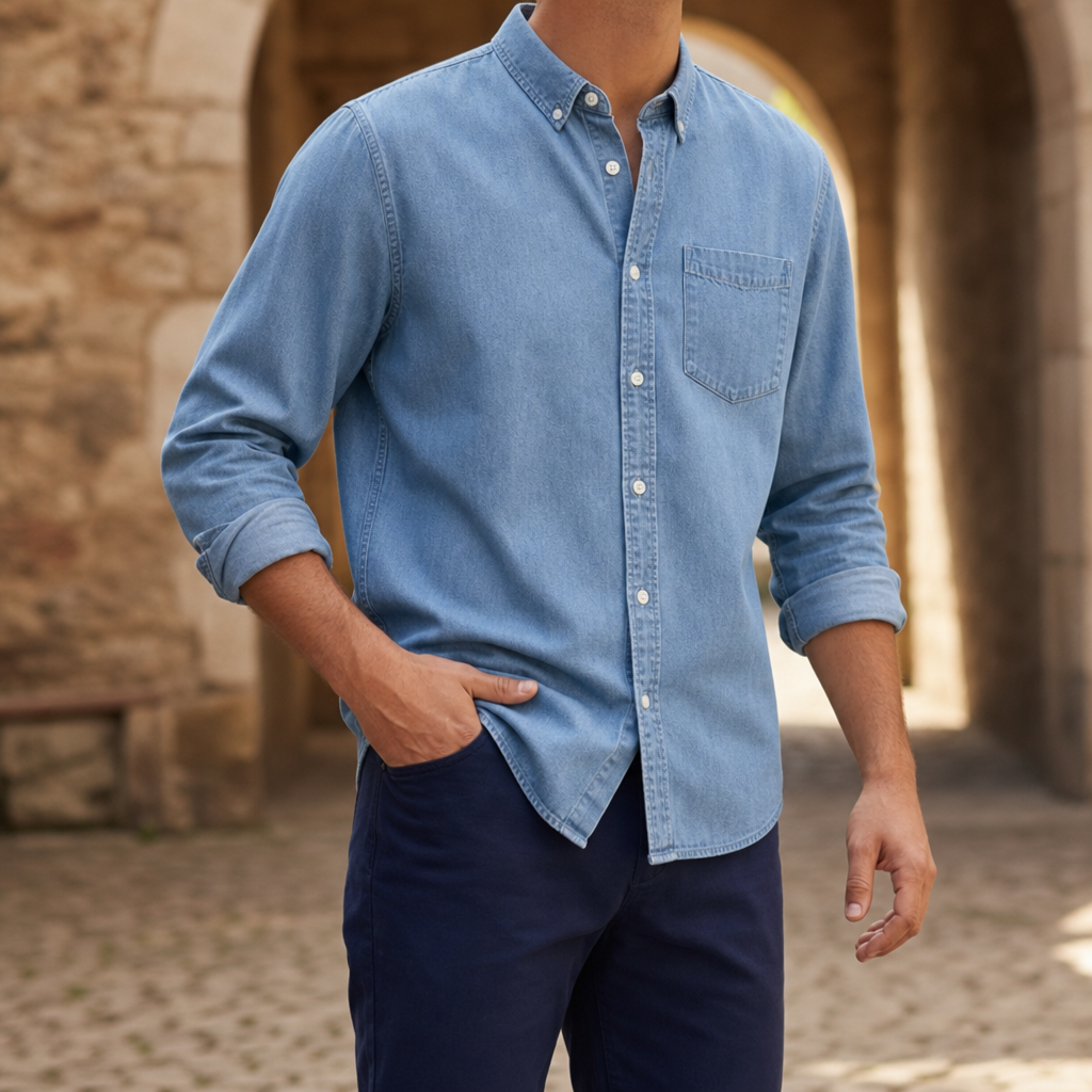 Bilbao Denim Button-Up Shirt