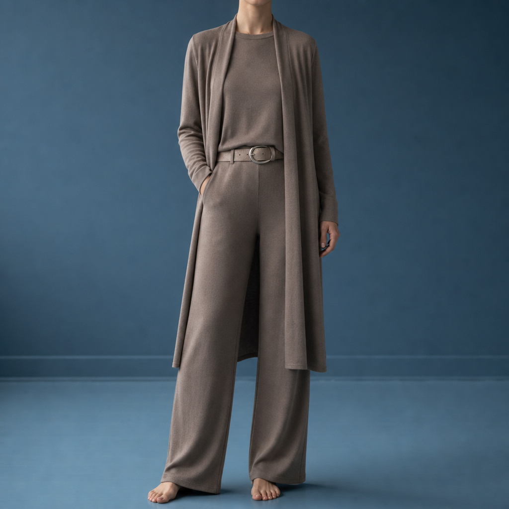 Sete Cardigan Top Pants Set