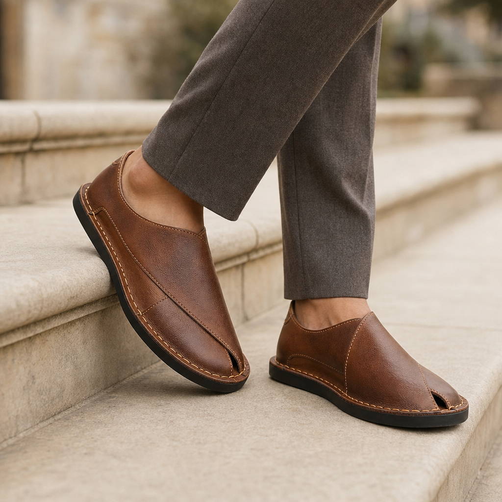 Mantova Leather Slip-On Sandals