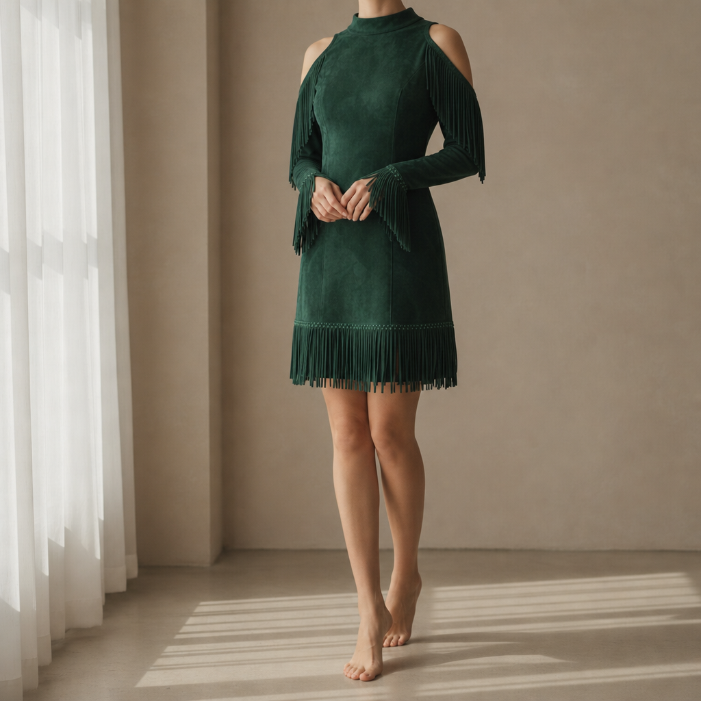 Aveiro Fringe Suede Mini Dress