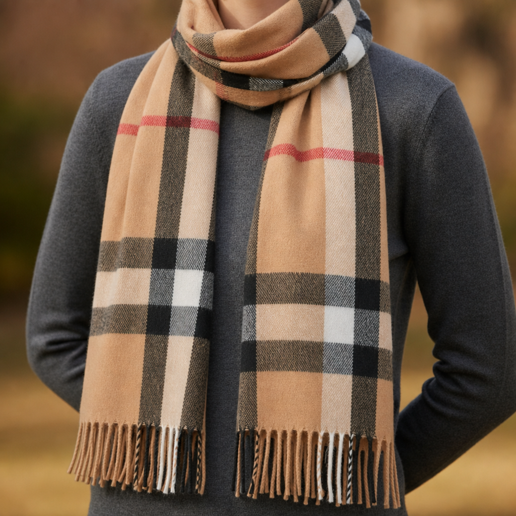 Collioure Plaid Tassel Scarf