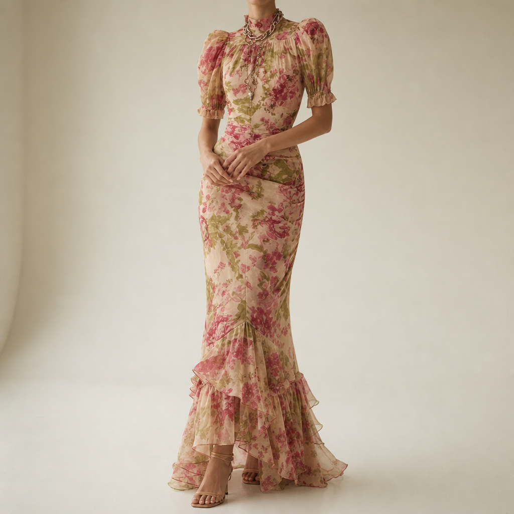 Salamanca Floral Ruffle Maxi Dress
