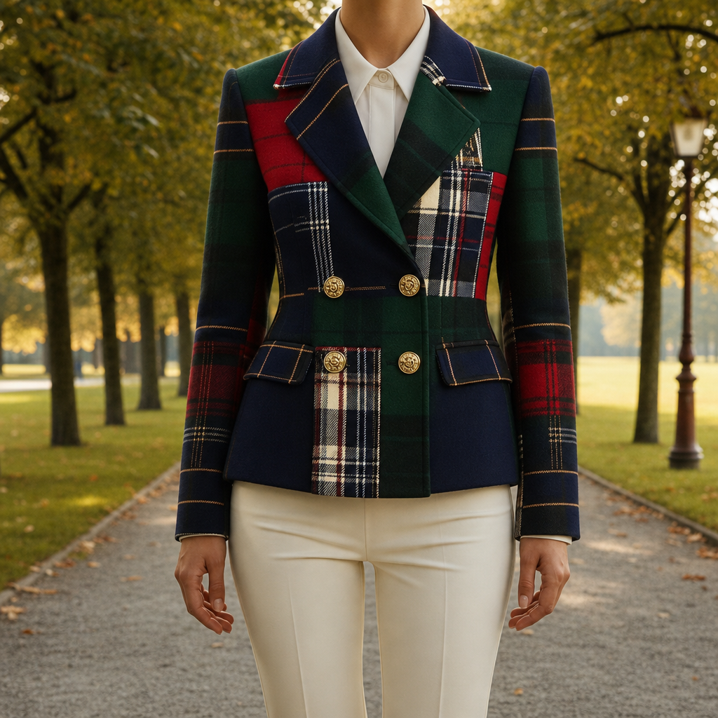 Rovinj Patchwork Tartan Blazer