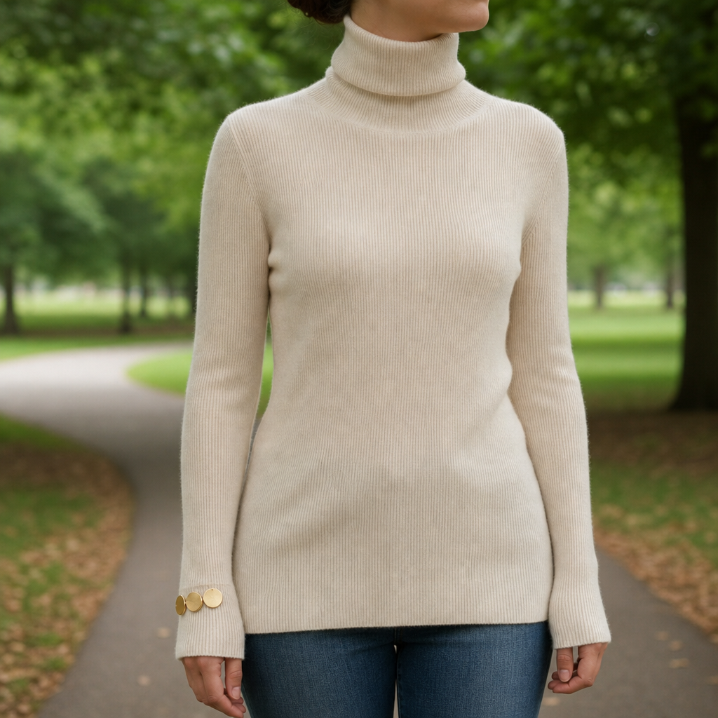 Capri Cashmere Turtleneck Sweater
