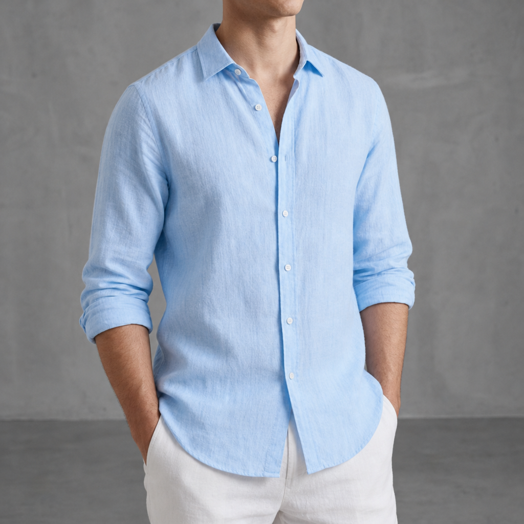 Saint Tropez Linen Relaxed Button-Up Shirt