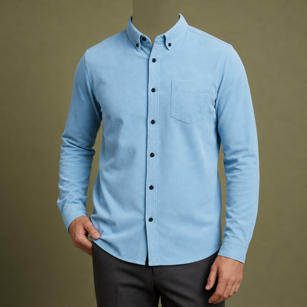 Chania Corduroy Button-Up Shirt