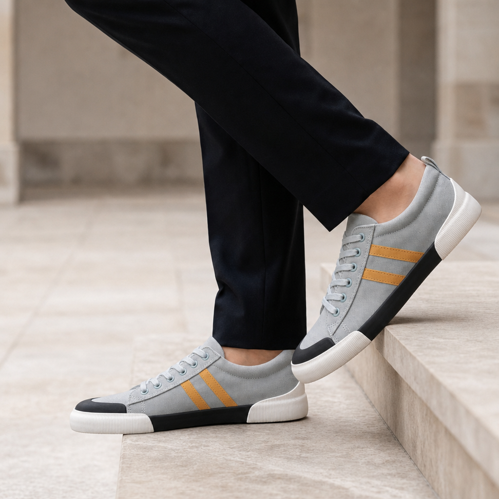 Alvanti Stripe Canvas Trainers