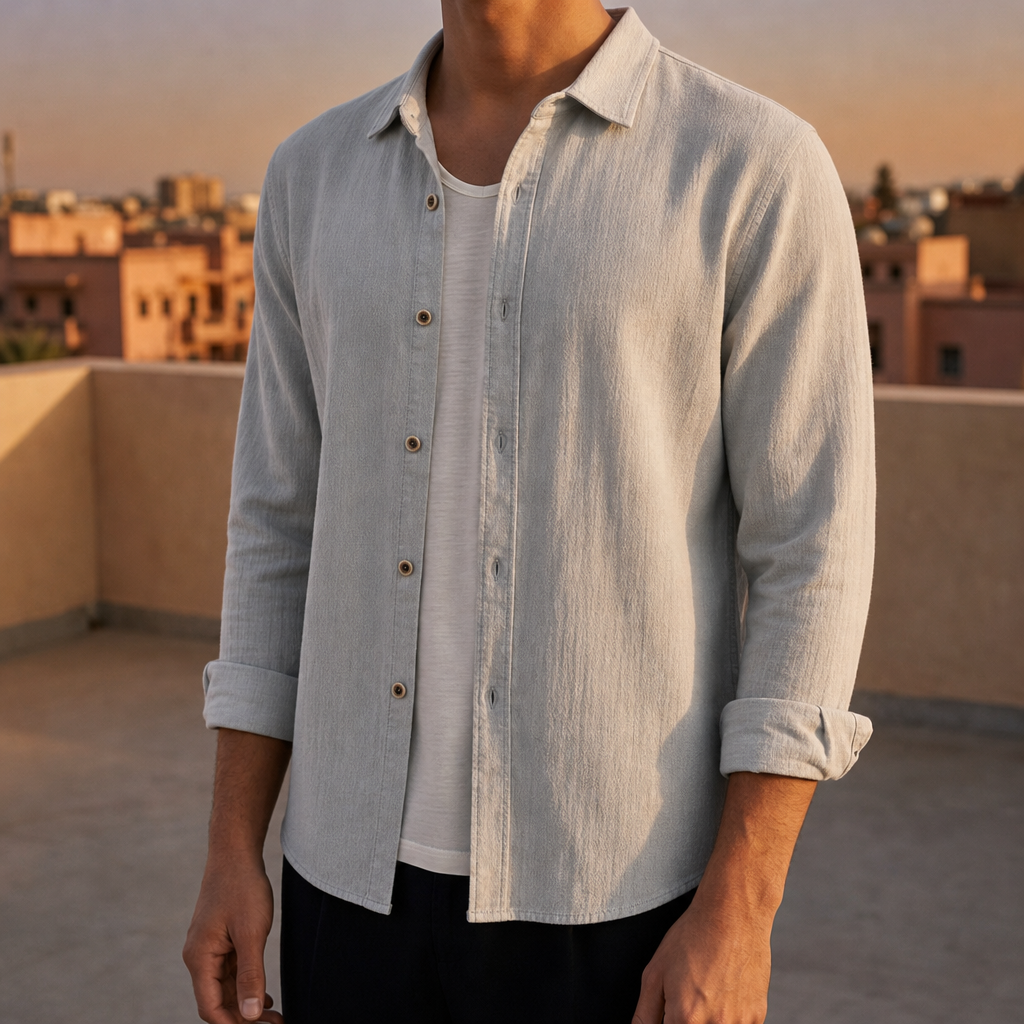 Malaga Cotton Button-Up Shirt