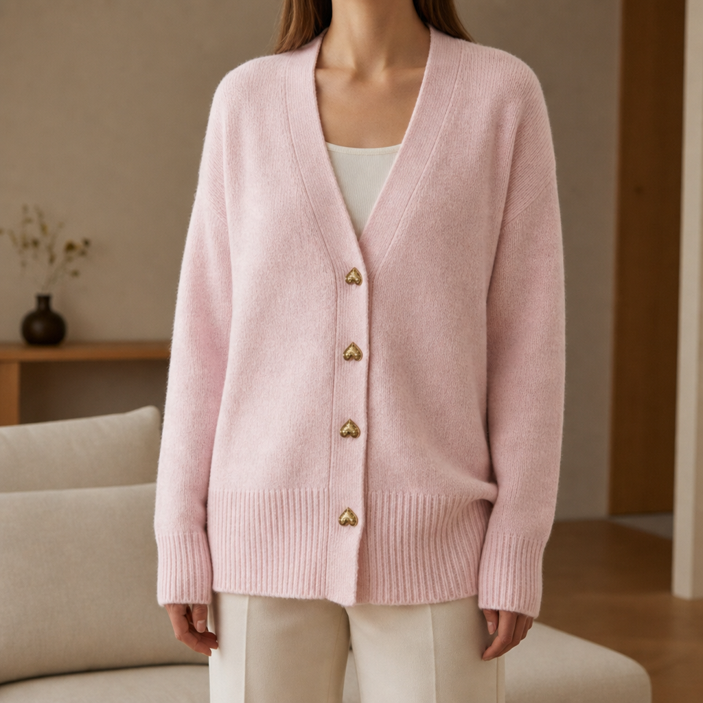 Merano Heart Button Cardigan