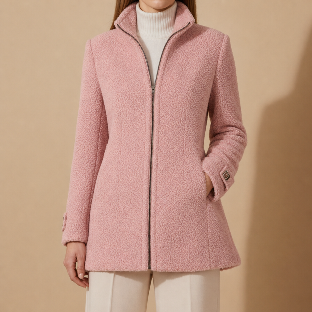 Ronda Fleece Stand Collar Coat