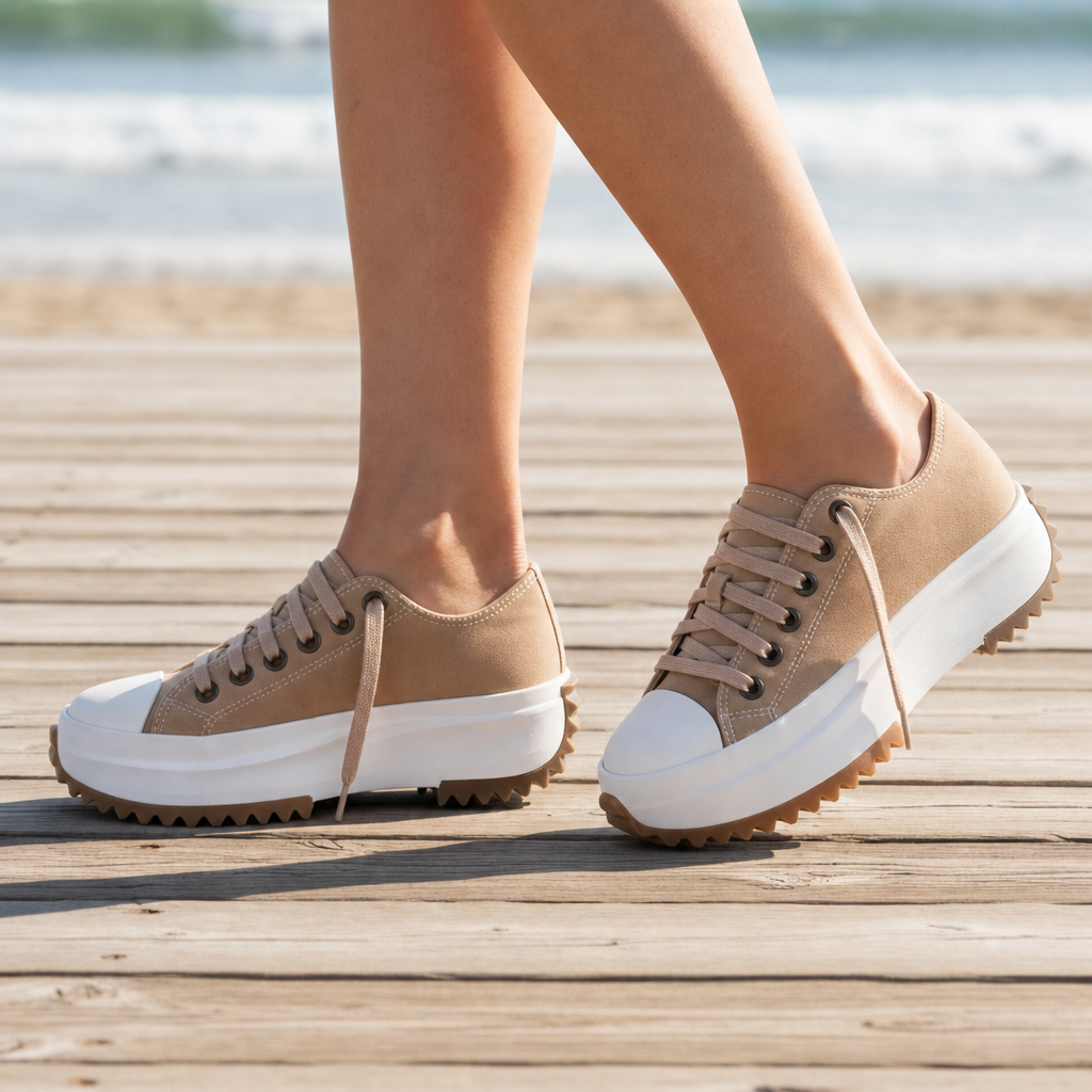 Valencia Platform Canvas Sneakers