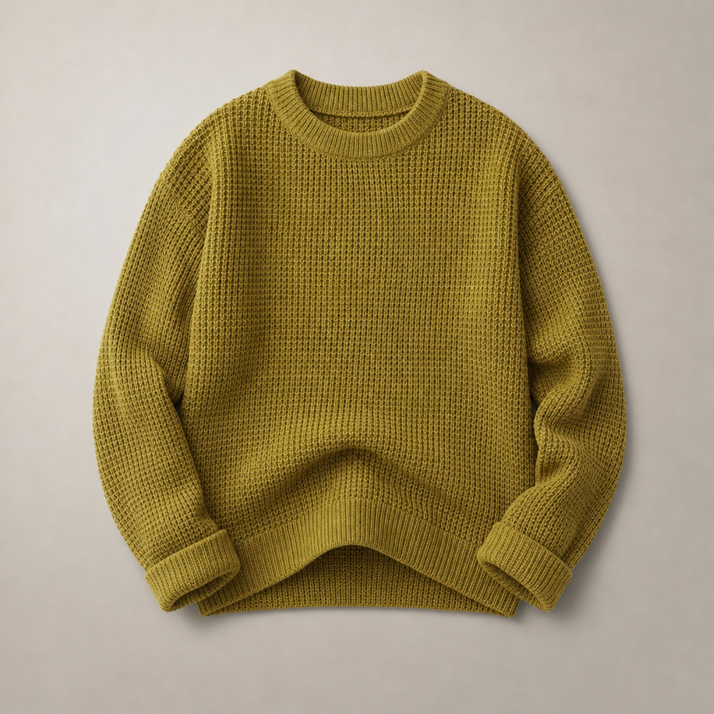 Corfu Waffle Knit Crewneck