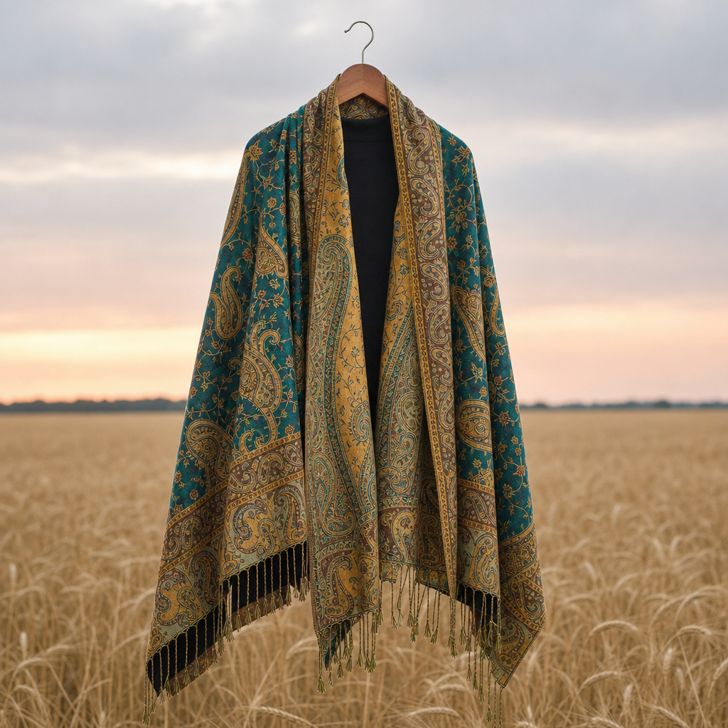 Mijas Paisley Jacquard Wrap