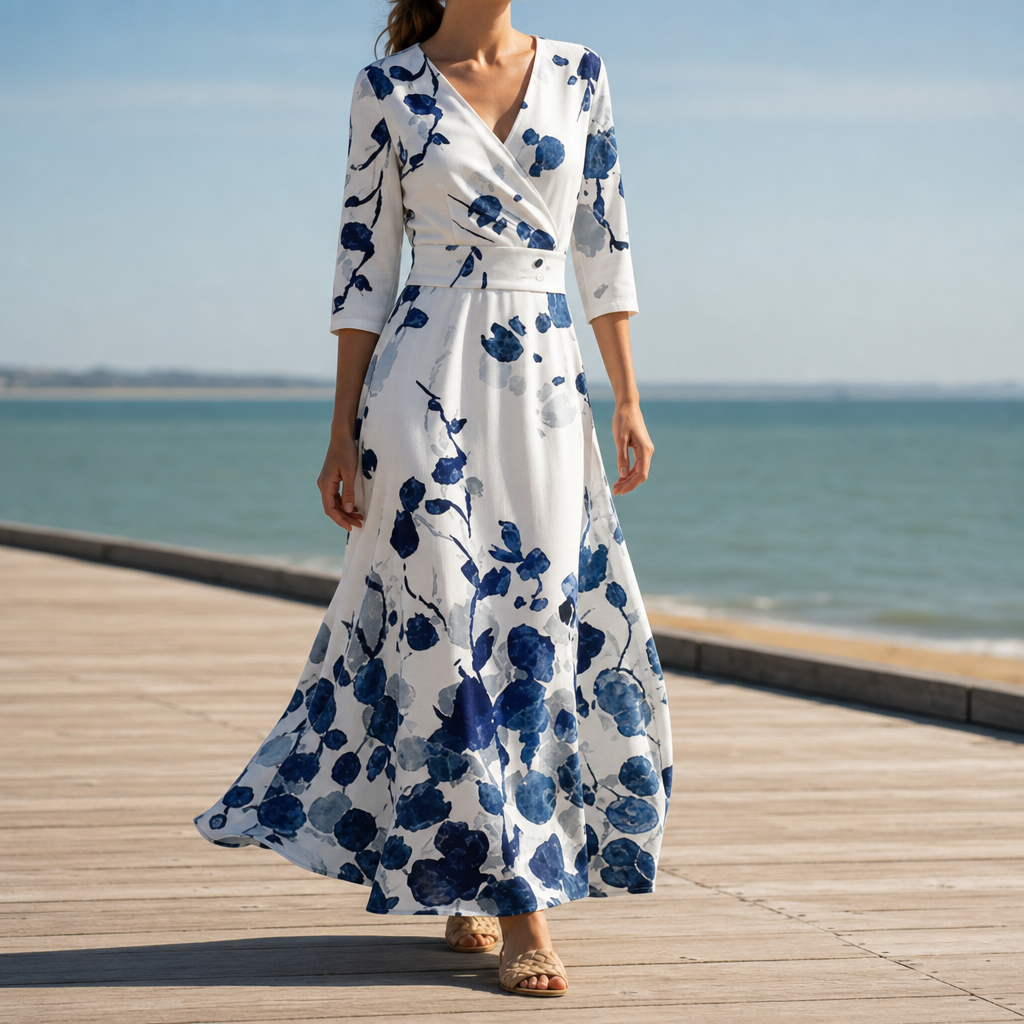 Kefalonia Floral Wrap Maxi Dress