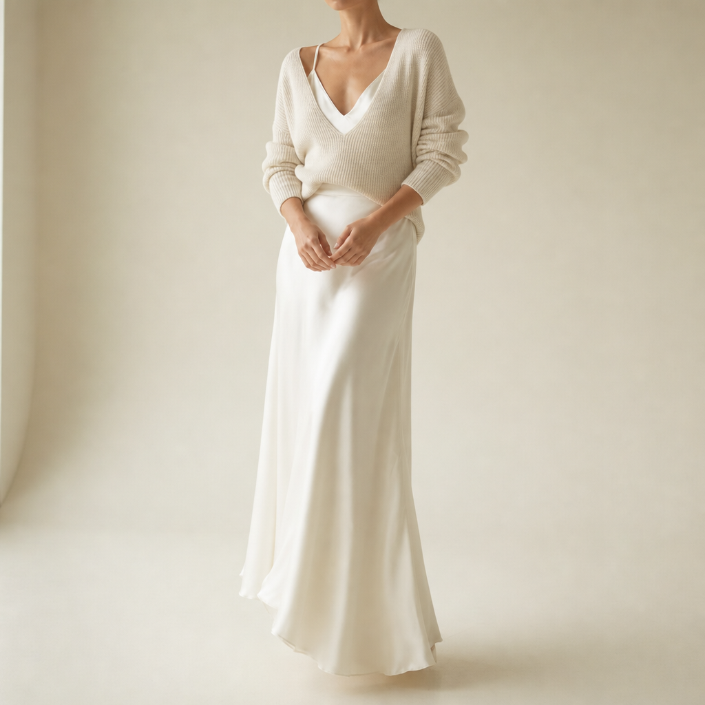 Pylos Satin Midi Skirt Set