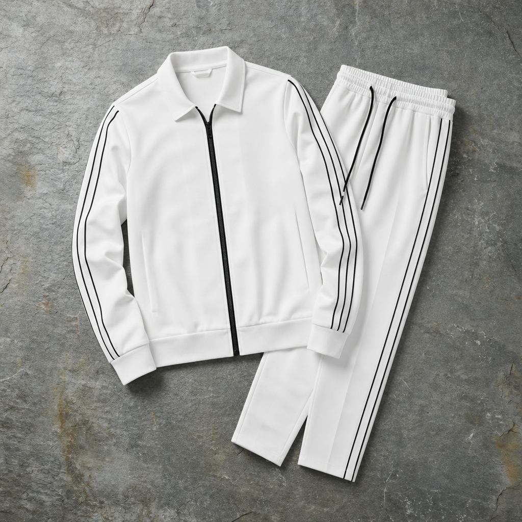 Monreale Striped Zip Tracksuit Set