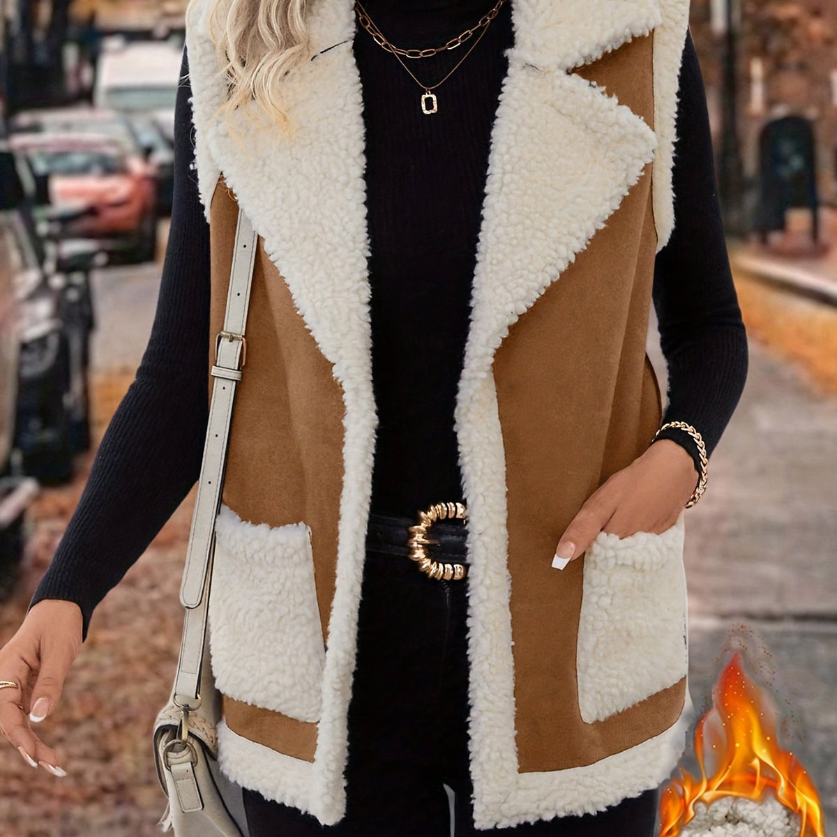 Sylvie | Warm Lapel Collar Winter Vest