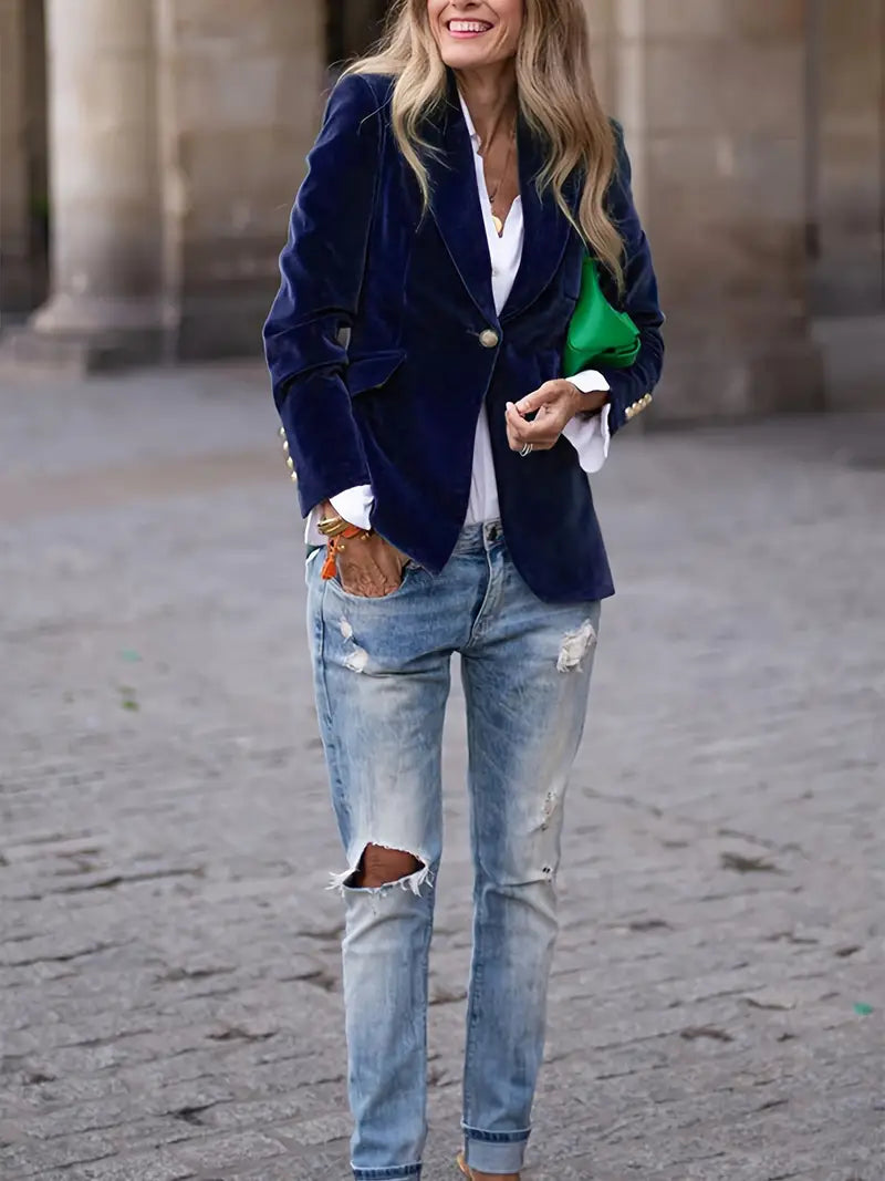 Alessandra | Velvet Blazer