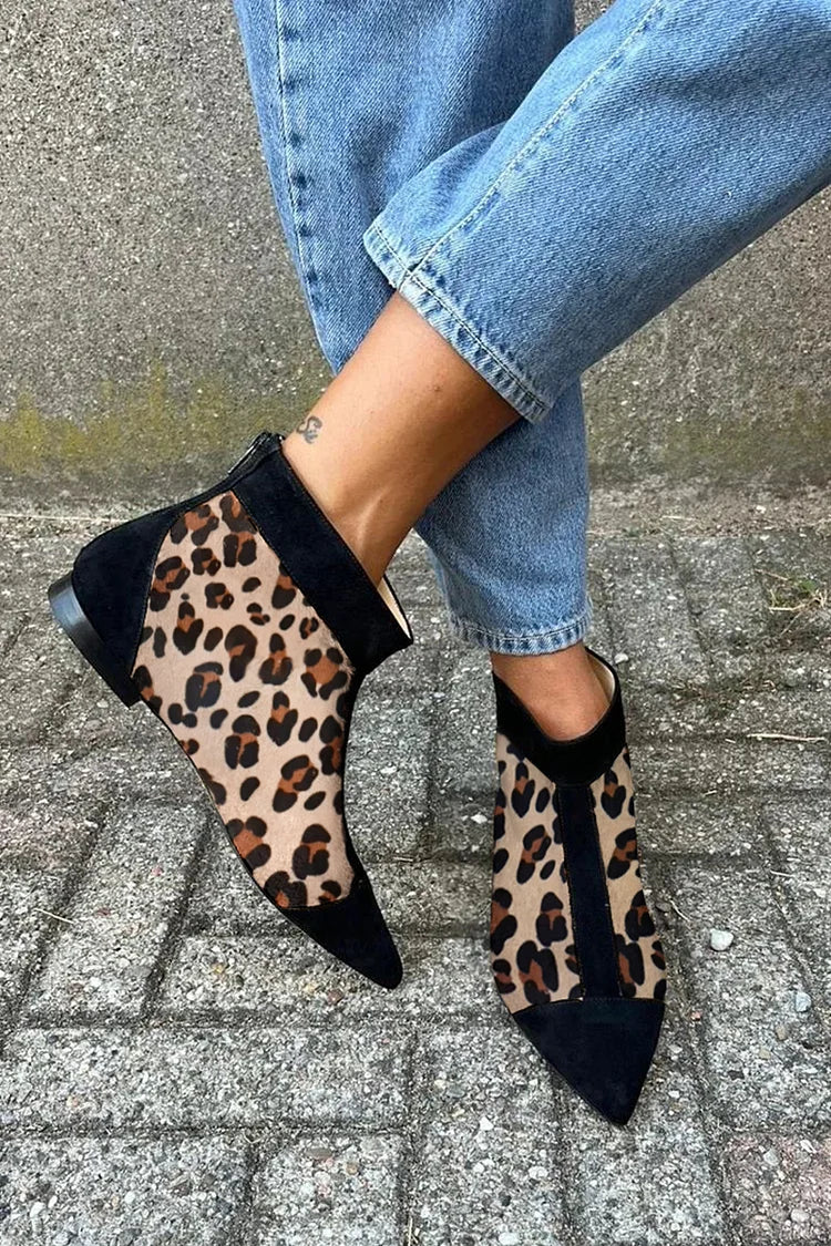 Orleane | Flat Patterned Ankle Boots