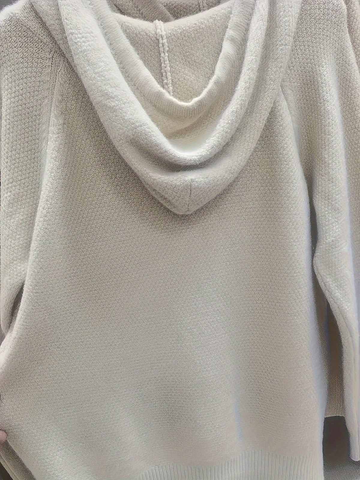 Bianca | Hooded Zip Up Oversized Knit Cardigan