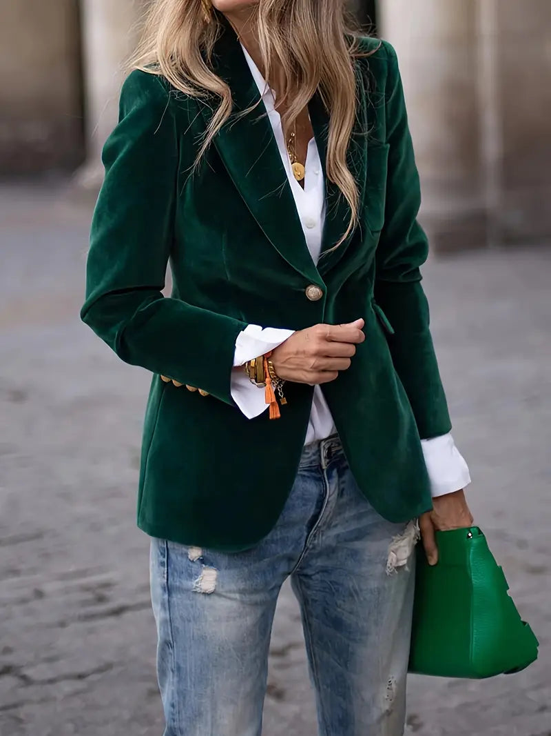 Alessandra | Velvet Blazer
