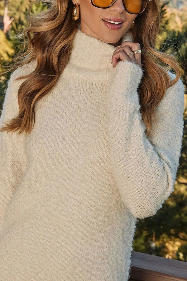 Sietske | Turtleneck Dress with Tassels