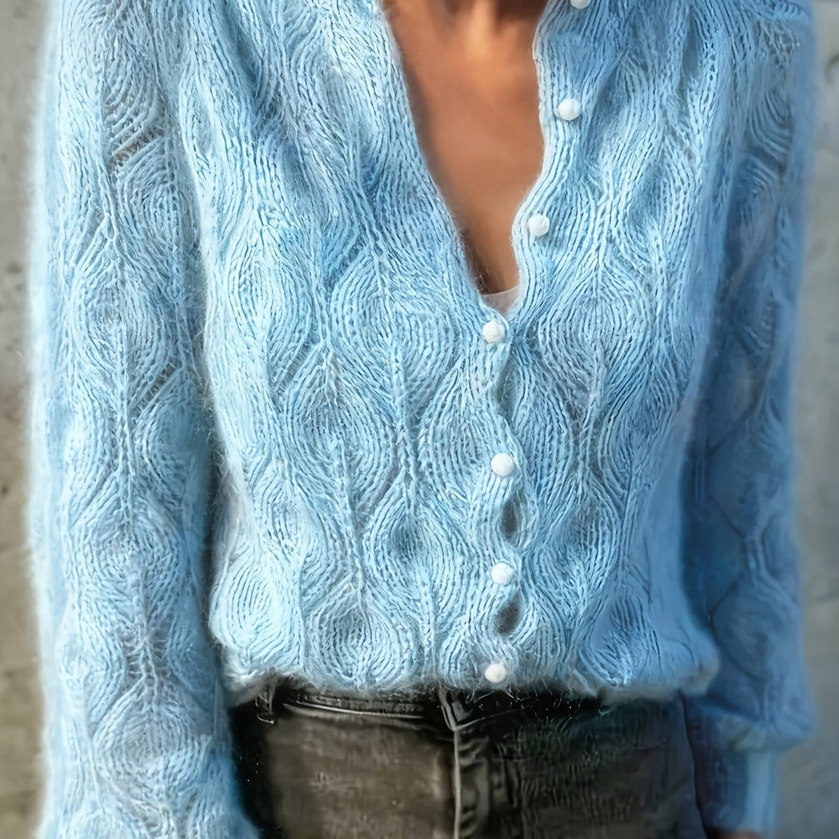 Goldie | Mink-Soft Pearl Button Cardigan