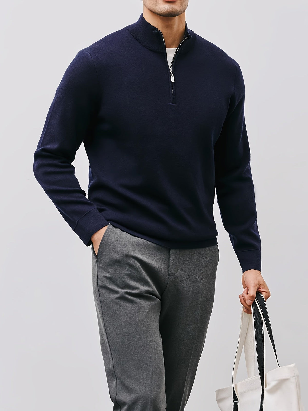 Nathaniel | Refined Quarter-Zip Sweater