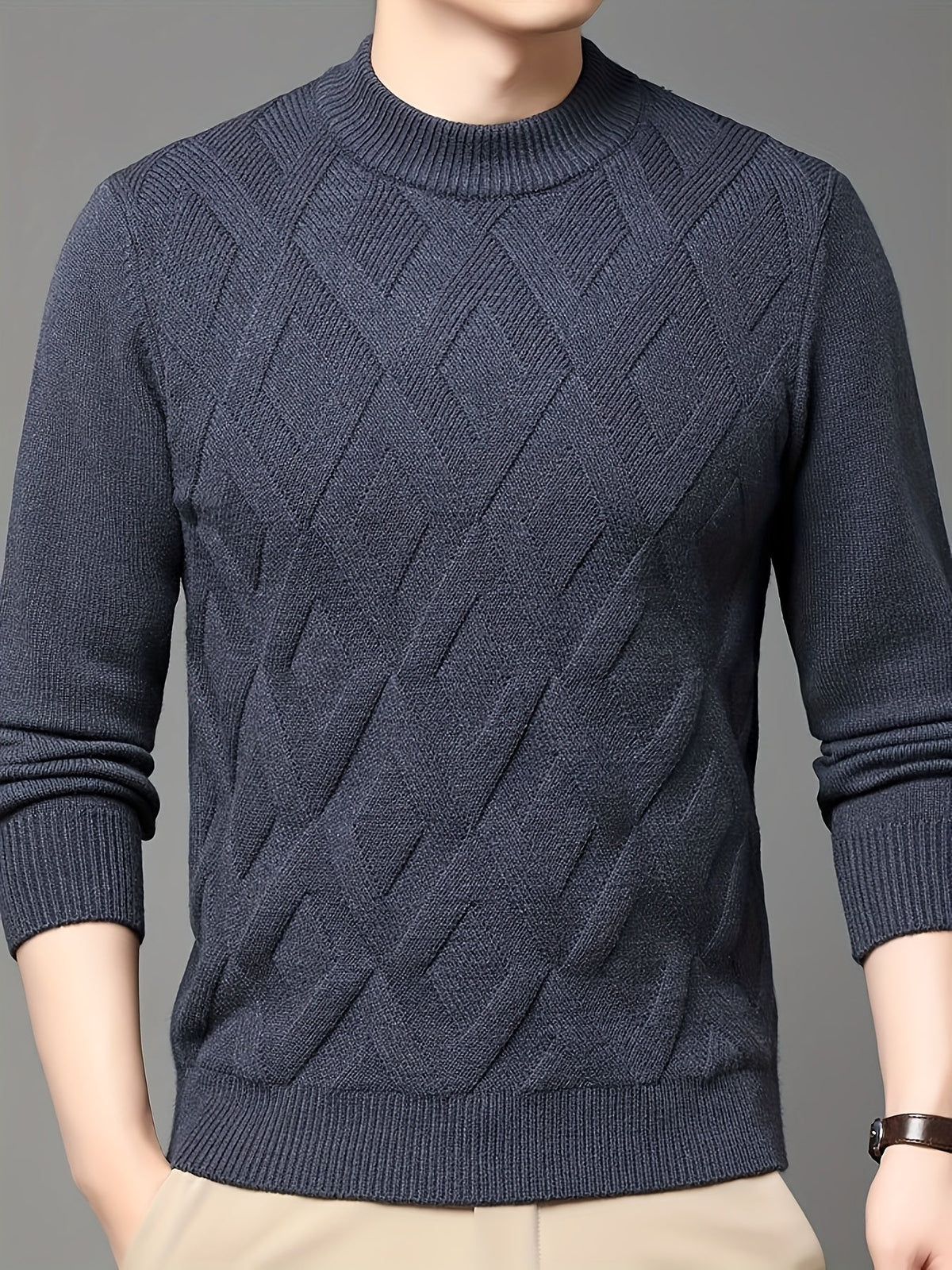 Ellis | Textured Mock-Neck Sweater