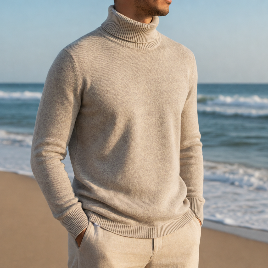 Arezzo Ribbed Turtleneck Sweater