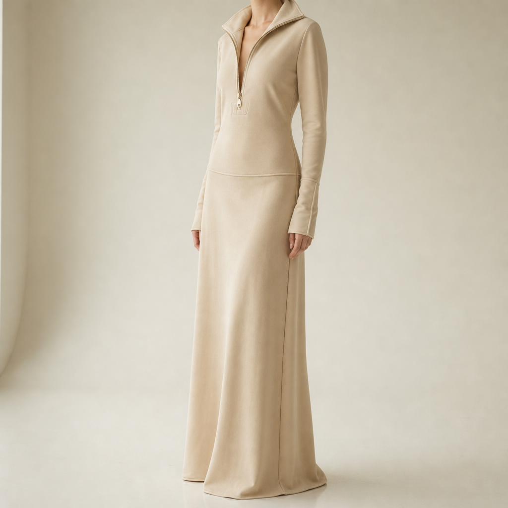 Rimini Zip-Up Maxi Dress