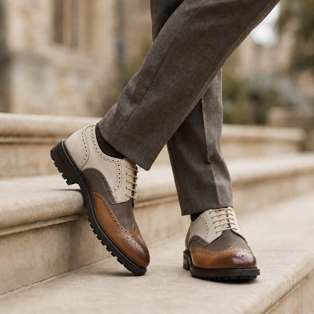 Soller Dual-Tone Wingtip Brogues