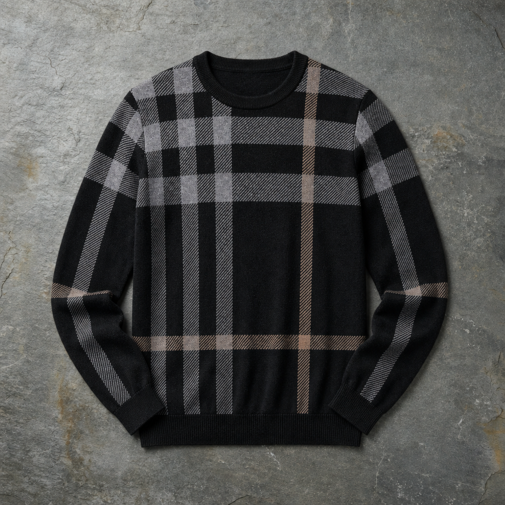 Cadaques Plaid Knit Sweater