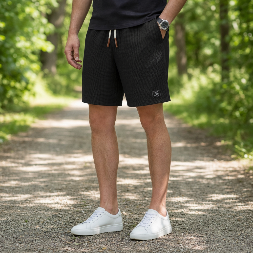 Siracusa Waffle Weave Drawstring Shorts