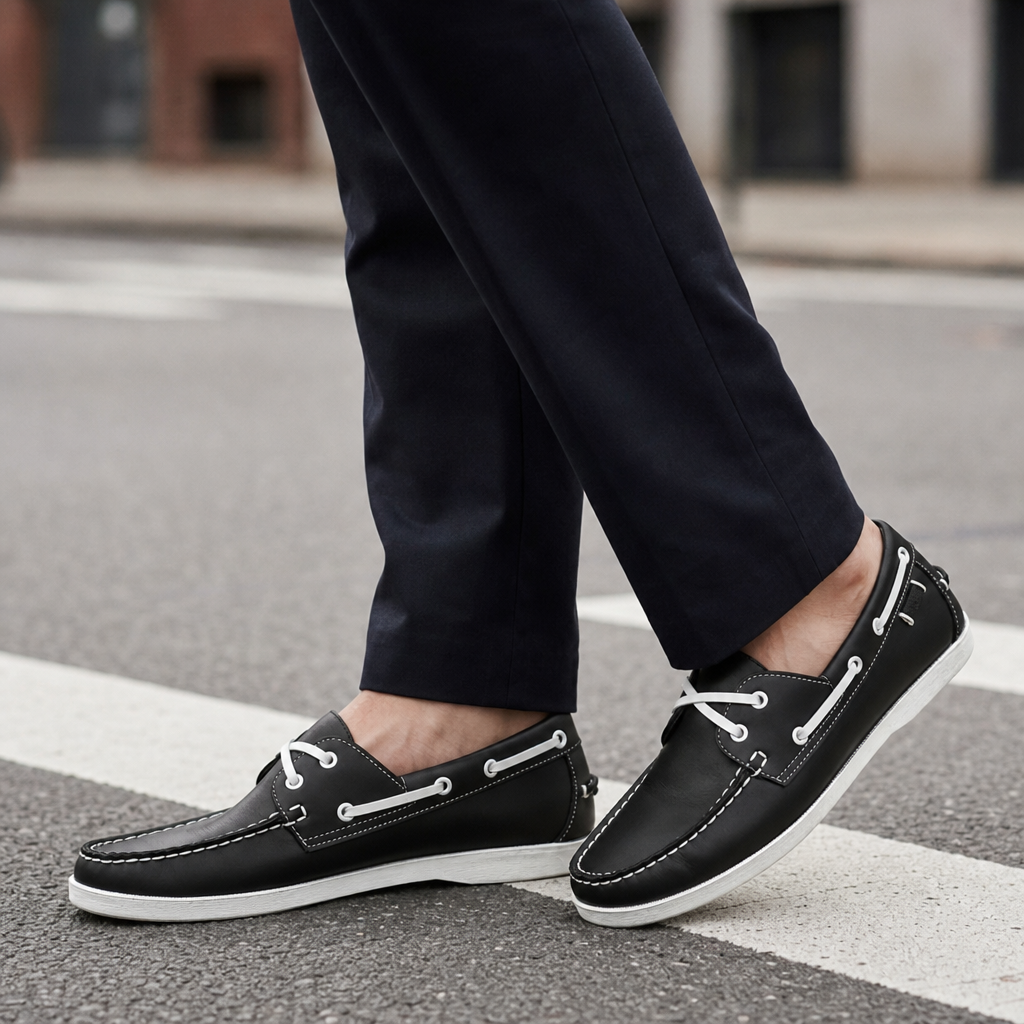 Thassos Two-Tone Boat Shoes